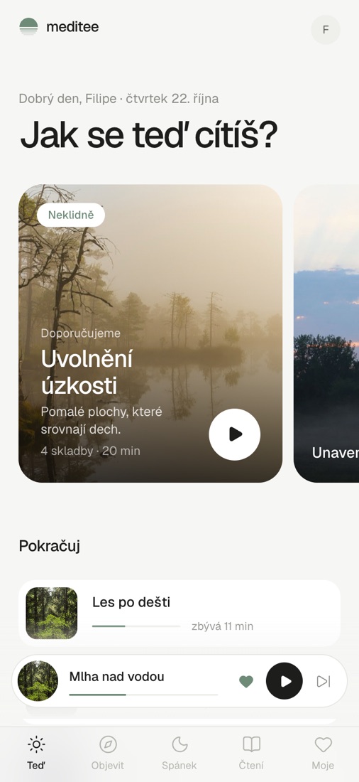 Teď: doporučení podle nálady